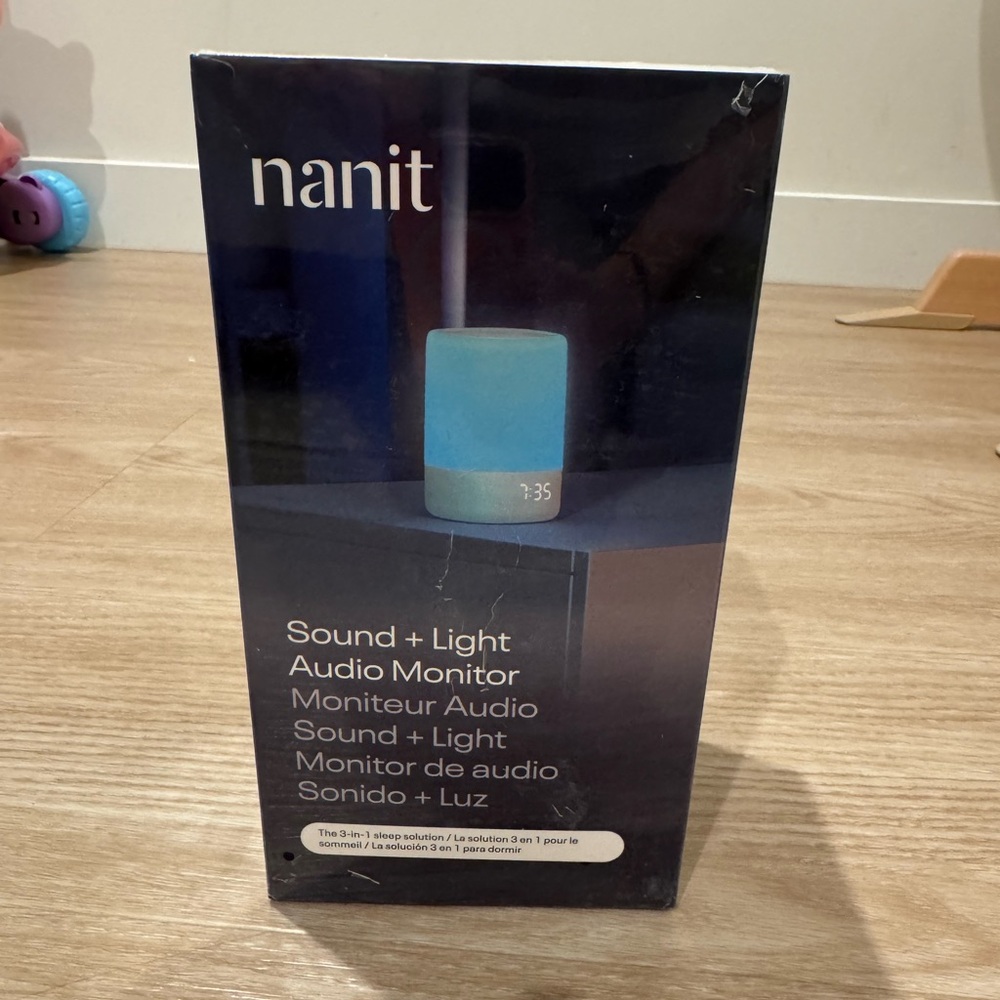 NWT Nanit Blue Sound + Light Audio Monitor for Baby